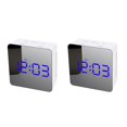 thumbnail image 2 of Wosthever Reloj despertador Digital LED para Hotel en casa, proyector de detección de luz automático ajustable, relojes de Radio, brillo ajustable tipo Luz azul tipo 1 2piezas Wosthever CBP441912, 2 of 6