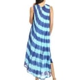 thumbnail image 2 of Sakkas Neja Women's Casual Maxi Summer Sleeveless Loose Fit Tie Dye Tank Dress - Royalblue - One Size Regular, 2 of 5