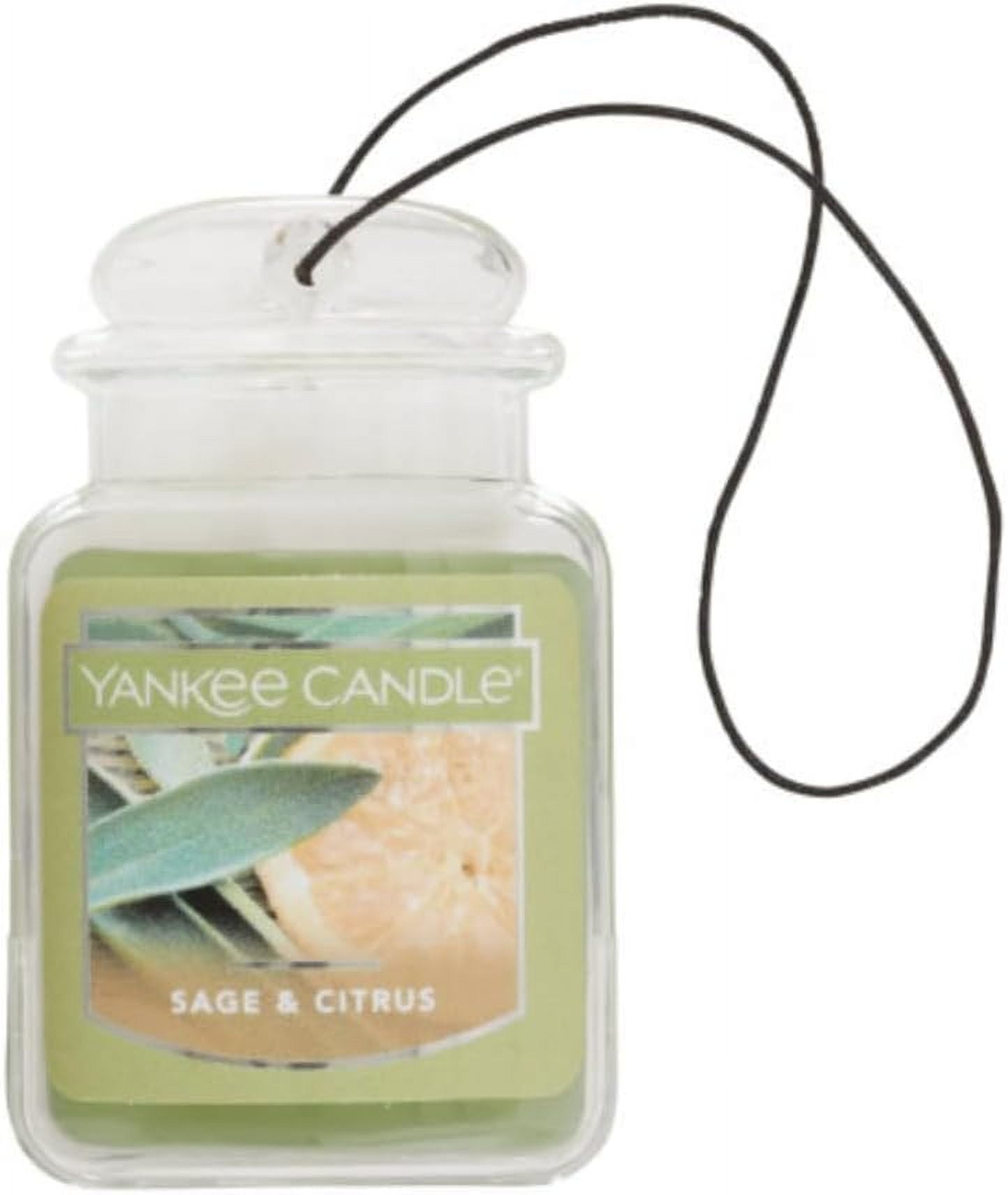 Yankee Candle Car Jar Ultimate Hanging Car Air Fresheners, Sage & Citrus, 0.96 oz (Pack of 4)