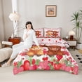 thumbnail image 4 of Castle Fairy Animal Highland Cow Full Size Comforter Sets,Romantic Rose Bedding Sets, 4 of 8