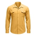 thumbnail image 4 of JAJAHO Mens Long Sleeve Button Up Shirts Jacquard Casual Pocket Comfortable Collared Solid Color Business Work Shirt Stylish Tops, 4 of 4