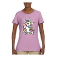 thumbnail image 2 of Wild Bobby, Awesome Dabbing Dab Rainbow Unicorn Fantasy, Streetwear, Womens Graphic Tees, Light Pink, Large, 2 of 3