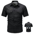 thumbnail image 2 of Mens Button Up Shirts Short Sleeve Summer Shirts Casual Beach Vacation Tops, 2 of 8