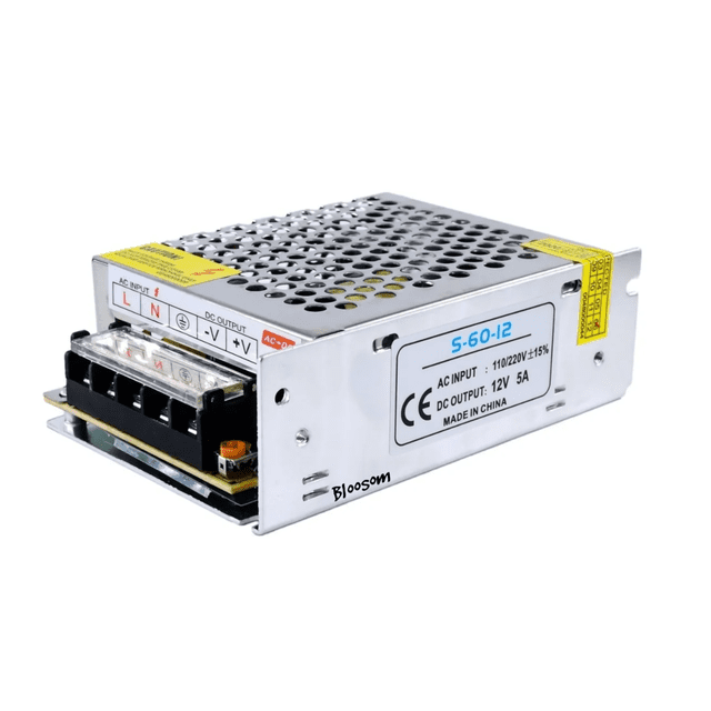 Fuente Conmutada Bloosom De Alimentación 12v 5a 60w, 110/220vca Plata