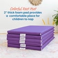 thumbnail image 3 of ECR4Kids SoftZone Rainbow Rest Time Mat with Name Tag, Sleeping Pad, Purple, 5-Piece, 3 of 9