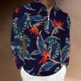 thumbnail image 2 of Blusa de manga larga con estampado digital colorido y media cremallera para hombre Pompotops  oipoqjl47219, 2 of 5
