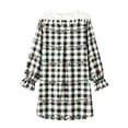 thumbnail image 5 of Elegyee Girls Christmas Nightgown Long Sleeve Plaid Sleep Dress Loungewear(3-14 Years), 5 of 5