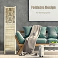 thumbnail image 6 of Hofitlead 4 Panel Carved Room Divider,5.6Ft Wood Folding Screens,for Bedroom Office,Light Brown, 6 of 7