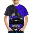 thumbnail image 1 of Motif de Voiture de Course Mode Impression 3d T-Shirt Créatif Garçons Manches Courtes Col Rond Vêtements Enfants Été, 1 of 6