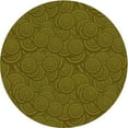 thumbnail image 1 of Ahgly Company Machine Washable Indoor Round Transitional Dark Bronze Brown Area Rugs, 7' Round, 1 of 7