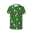 thumbnail image 3 of Fuzoiu Cute Santa And Ho Ho Ho Print Boys' Casual T-Shirt,Crewneck Undershirts,Boys Athletic Shirt,Short Sleeve T-Shirts for Outdoor Play, 3 of 7