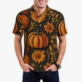 thumbnail image 5 of Yiaed Autumn Pumpkin LeavesPrint Men's Short Sleeve Polo Shirt,Golf Polo for Men Three-Button Golf Shirt Athletic Casual Collared T-Shirt- 4X-Large, 5 of 7