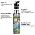thumbnail image 3 of Yayeee 20oz Insulated Water Bottle Double Wall Stainless Steel with Flip Straw Lid, Pine Tree, 3 of 7