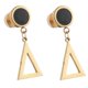 thumbnail image 1 of 1 par de pendientes de perno prisionero con colgante triangular hueco de acero inoxidable Oro Sunnimix Pendientes Mujer Chica Stud, 1 of 4
