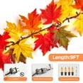 thumbnail image 4 of 9FT Fall Decorations for Home Large Leaves Fall Garland with Lights Plug in 50 Bulbs Connectable Thanksgiving Garland String Lights for Outdoor Indoor Harvest Fireplace Fall Decor (2 Packs), 4 of 7