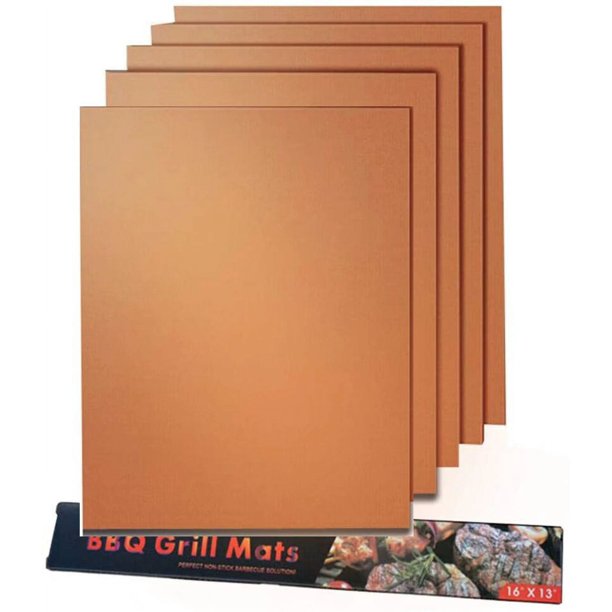 Tapete para barbacoa, tapete de cocina, tapete de cocina, tapete antiadherente resistente a altas temperaturas, 40 * 33 cm (5 piezas)
