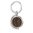 thumbnail image 1 of Black White Art Holy Baby Rotating Keychain Metal Keyring Holder, 1 of 2