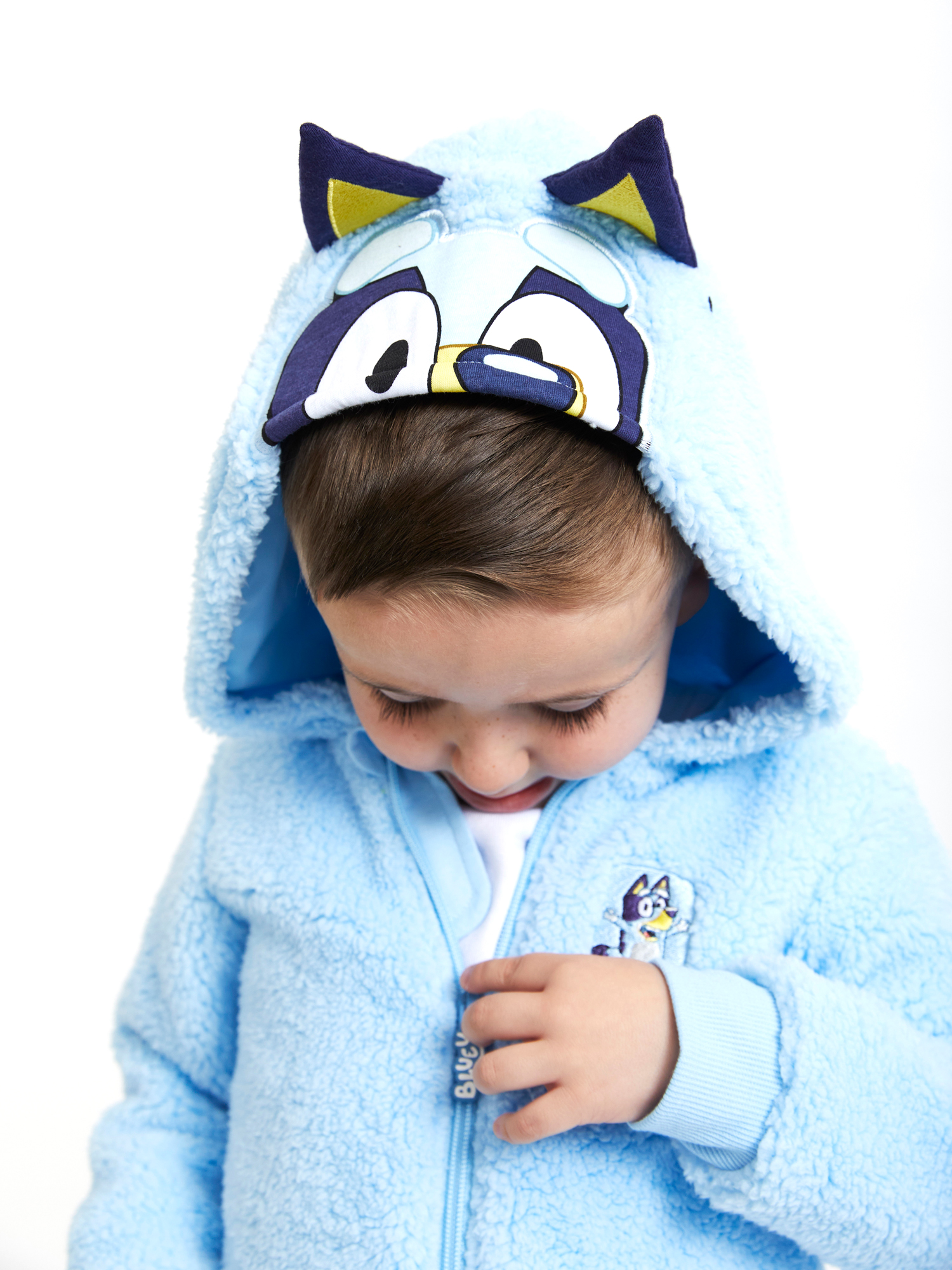 Bluey Toddler Cosplay Faux Sherpa Hoodie, Sizes 2T-5T