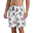 thumbnail image 2 of Naloa Tribal Style Turtle Men's Beach Shorts, Surfing shorts, Swim trunks, Quick Dry Swim Trunks for Surfing Beach Fun - 3X-Large, 2 of 9