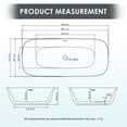 thumbnail image 5 of Pemberly Row 67" x 32" Flatbottom Freestanding Acrylic Soaking Bathtub - White, 5 of 18