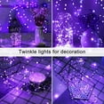 thumbnail image 2 of QiShi Solar String Lights Outdoor, Mini 33Feet 100 LED Copper Wire Lights, 8 Modes Solar Powered Fairy Lights, Waterproof Solar Decoration Lights for Garden Yard Party Wedding Christmas(Purple)-2Pack, 2 of 9