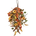 thumbnail image 1 of Yazoeia 2 Pcs Guirlande de Récolte d'Automne, Guirlande Artificielle avec Baies de Citrouille, Guirlande Suspendue de Récolte, Guirlande Florale Artificielle pour Porte d'Entrée Décoration de Fenêtre Intérieure Extérieure(B), 1 of 9