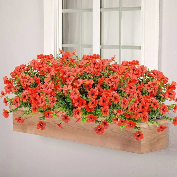 Ramo de flores artificiales violetas de 7 puntas | Arreglo floral artificial para decoración de hogar, oficina, boda y fiesta | Centro de mesa primaveral