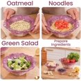 thumbnail image 4 of Purple Cabbage ramen Bowl -16 oz pasta bowl, dishwasher and microwave safe, perfect for salads, party fruit bowls, ceramic pho soup bowls, 4 of 7