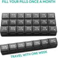 thumbnail image 3 of Large Monthly Pill Organiser 28 Day Pill Box Organizer By Week, Large 4 Weeks One Month Pill Cases With Dust-proof Container For Pills/vitamin/fish Oi, 3 of 5