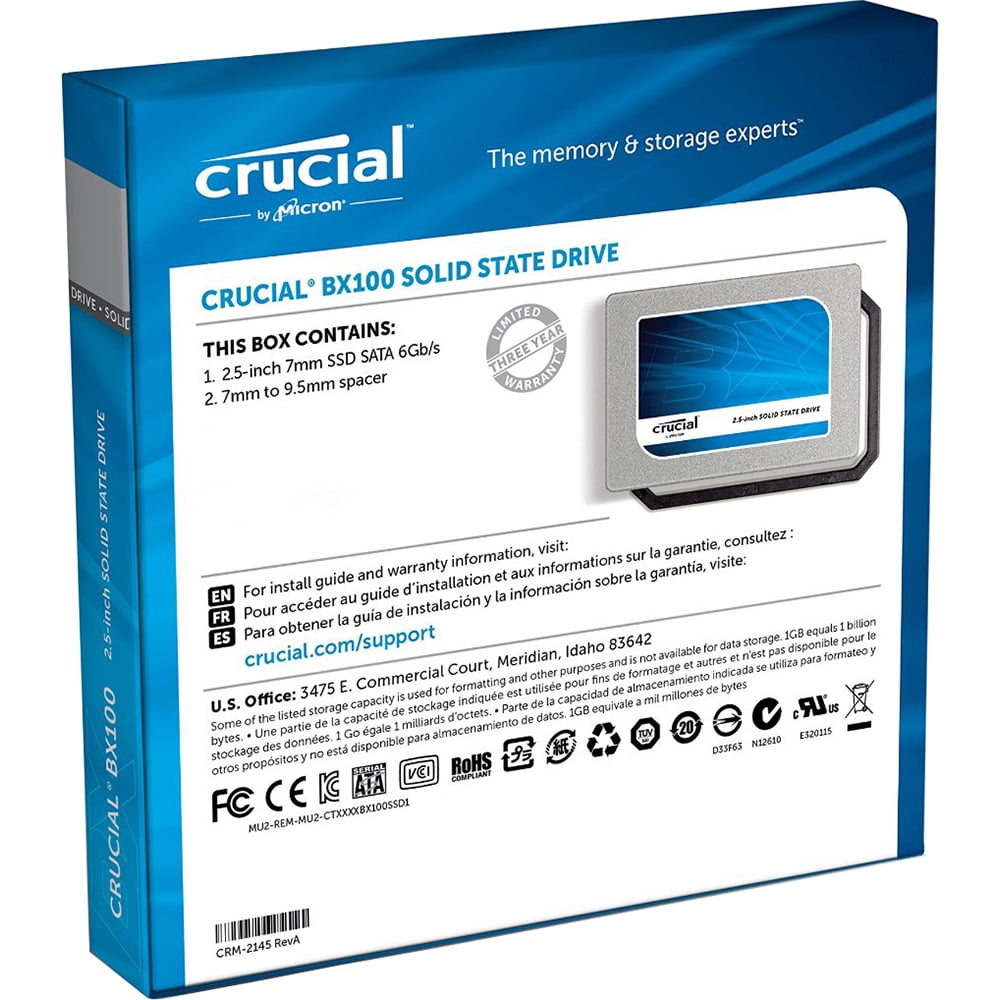 crucial BX100 500GB 2.5インチSSD Crucial BX100 Solid State Drive - 500GB SSD, Internal, 2.5