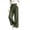 Army Green 01, variant on Karymi Jeans for Women Corduroy Wide Leg Pants, Ruffled Paperbag Elastic High Waist Casual Long Trousers with Ruffle Trim Side Pockets