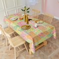 thumbnail image 3 of Pioneer Flower Floral Print Pattern Rectangle Tablecloth 60"x120", Waterproof Polyester Table Cloth, Wipeable Spillproof for Dining Camping Indoor Outdoor, 3 of 6