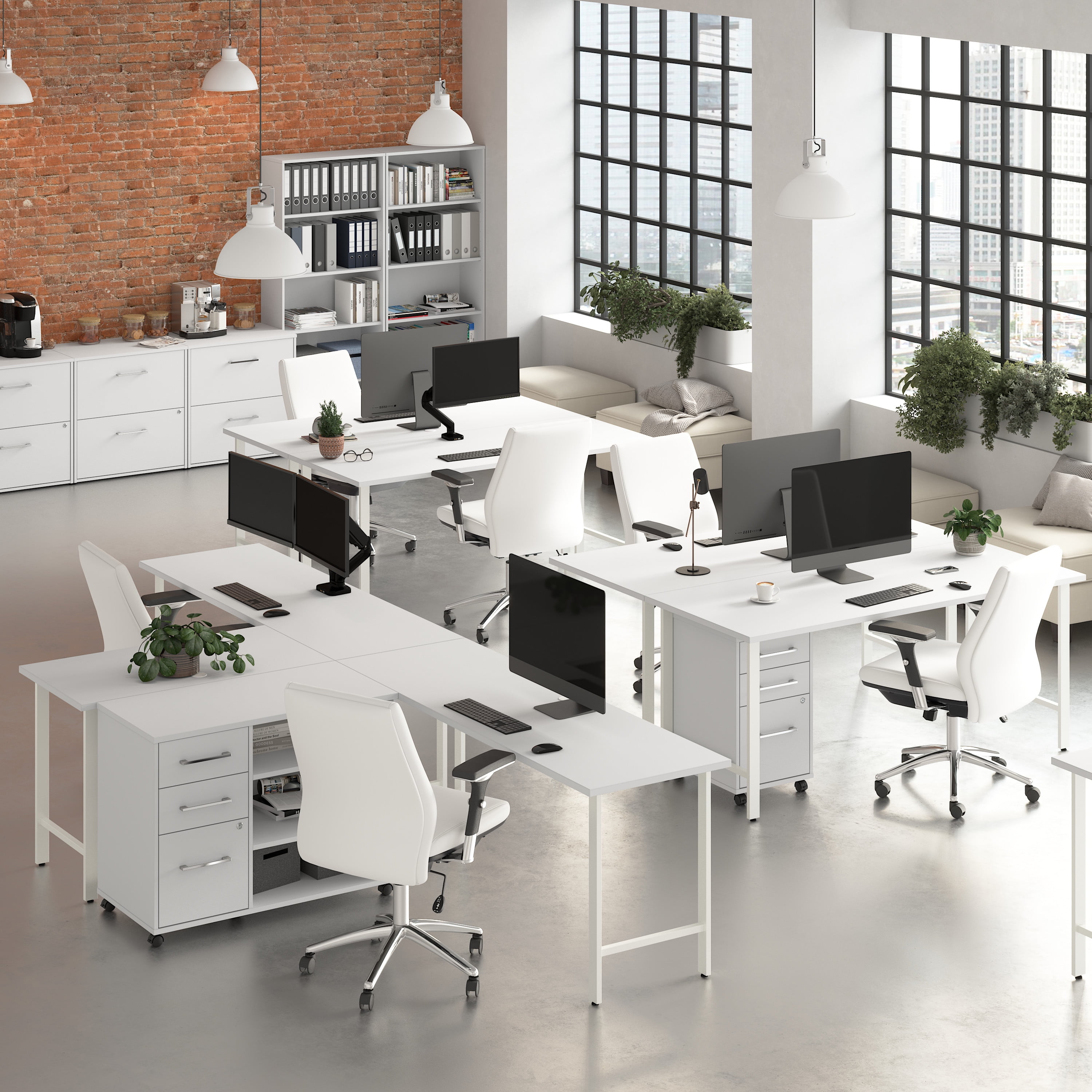 Bush Business Furniture Hustle 2 Drawer Lateral File Cabinet in White