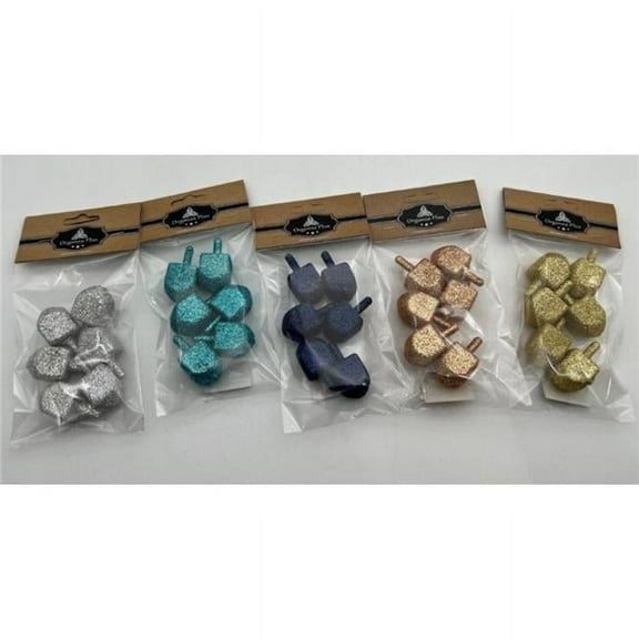 Dan As 4275 Sparkling Dreidel, Assorted - Pack of 6