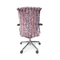 thumbnail image 5 of Ambesonne 4th of July Office Chair Cover Stretchable High Back, Patriotic Art Design, White Red Dark Lavender, 5 of 6