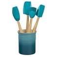 thumbnail image 1 of Le Creuset Silicone Craft Series Utensil Set with Stoneware Crock, 5 pc., Caribbean, 1 of 4