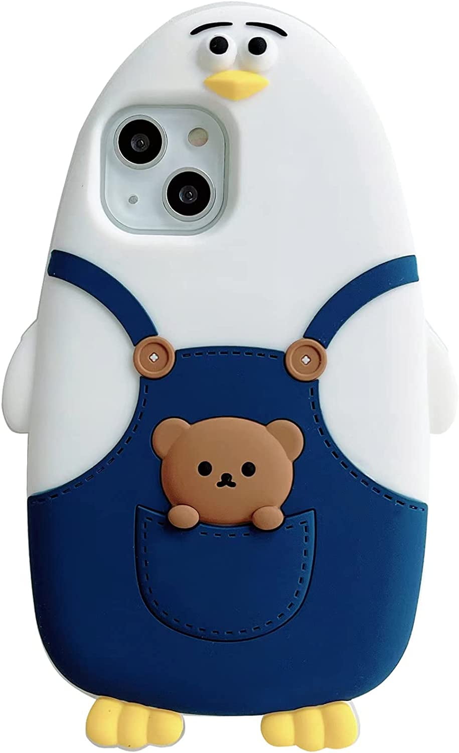 Kawaii Phone Cases Apply to iPhone 12,Cute Cartoon Bald Eagle Bear