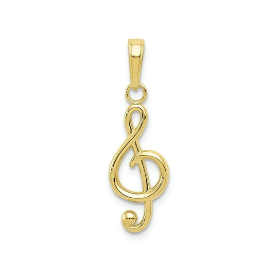 FJC Finejewelers 10k Yellow Gold Treble Clef Note - Music Note Charm