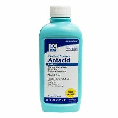 Quality Choice Maximum Strength Antacid Liquid Original Flavor Aluminum Magnesium Simethicone 12 fl oz