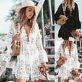 thumbnail image 5 of SUNSIOM Women Bikini Cover Up Hip Length Long Sleeve Loose Bikini Dress, 5 of 5