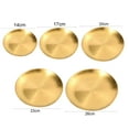 thumbnail image 5 of Hloma Dinner Plate Decorative Anti-rust 201 Stainless Steel Smooth Surface Western Food Tray Household Supplies, 5 of 8