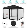 thumbnail image 3 of 10' x 10' Heavy Duty Pop Up Canopy with Mosquito Net, Instant Outdoor Shelter Large Canopy Tent for Outside, Gazebo with Mesh Sidewalls for Party, Backyard, Camping, 3 of 7