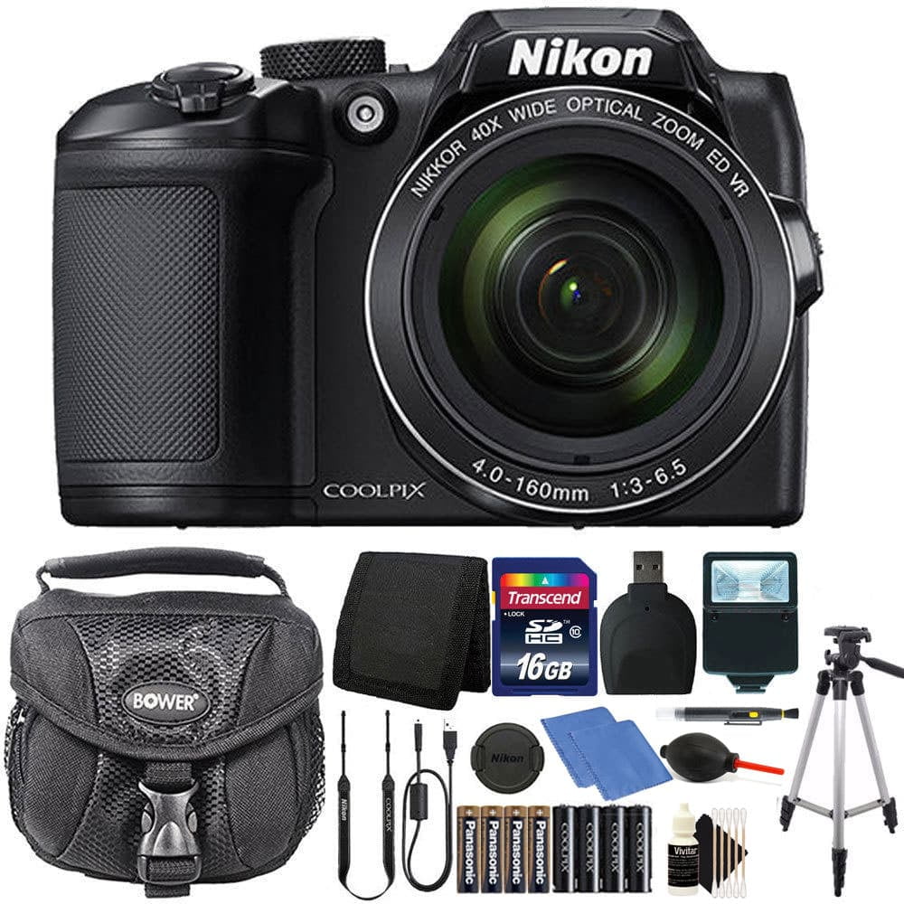 Nikon Coolpix B500 16MP Digital Camera with Extra Batteries