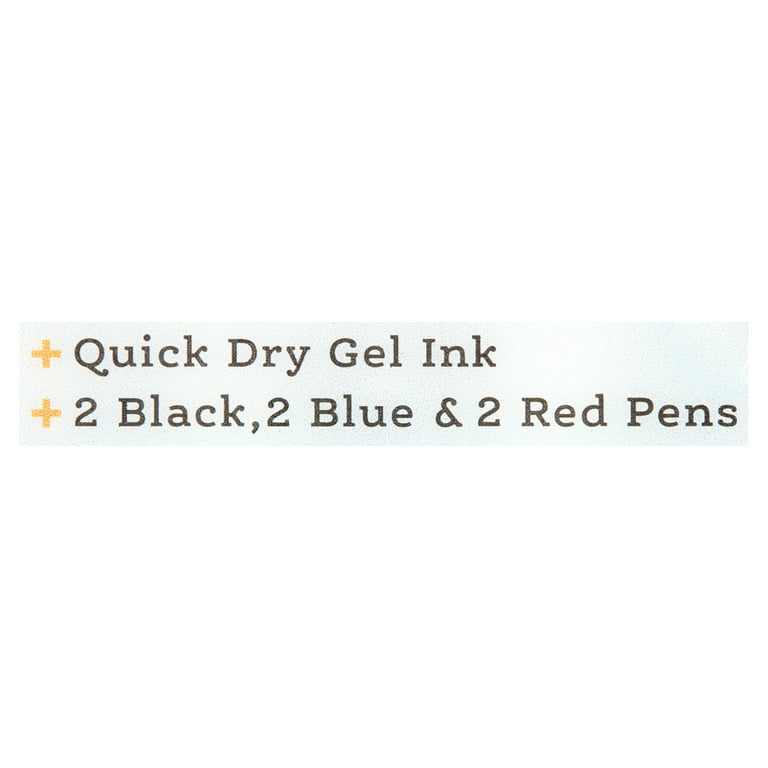 Pen+Gear Retractable Gel Pens, 0.7 mm, Black, 6 Count - DroneUp Delivery