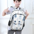 thumbnail image 6 of FORMRS Unisex School Backpack 17" Student Travel Bag with Laptop Compartment, White Snowman, 6 of 7