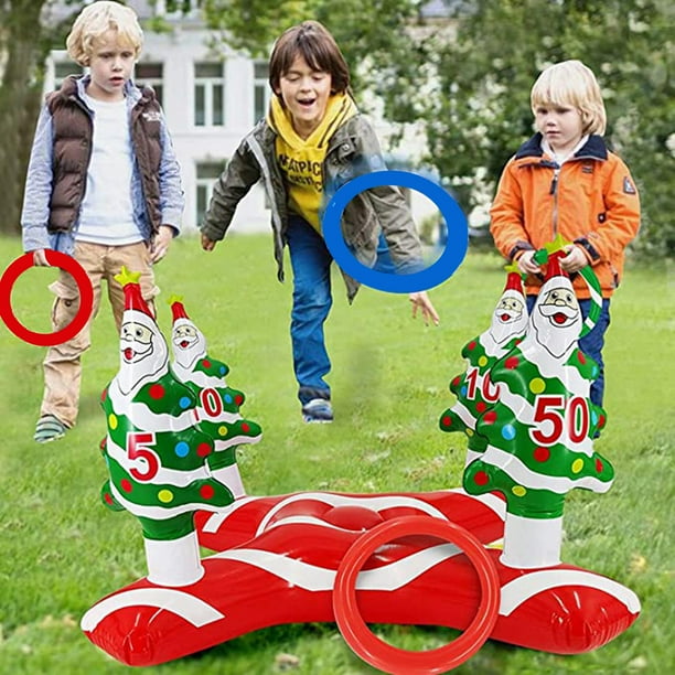 Gwong Juguete Anillo interesante juego Juego de fácil uso PVC Flexible árbol de Navidad Anillo inflable Lanzamiento para el hogar Gwong 30013616