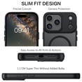 thumbnail image 4 of DOMAVER Magnetic for iPhone 18 Pro Case / iPhone 17 Pro Case (6.3") - Slim Fit Matte Translucent Cover | MagSafe Compatible | Shockproof Anti-Yellowing | Black, 4 of 10