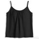 thumbnail image 5 of Blusas Tipo Camisola para Mujer - Tops de Tirantes Finos con Fruncido Al Frente para Viaje, Vacaciones, Playa, Tops de Verano Casuales, Cuello Redondo, Camisetas sin Mangas Tipo Cami B-Black XXL, 5 of 7