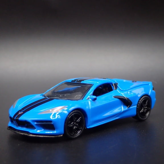 Open Box 2020-2025 CHEVY CHEVROLET CORVETTE STINGRAY C8 BLUE 1:64 SCALE DIECAST MODEL CAR