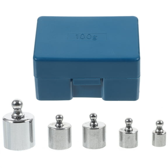 1 Set Balance Scale Calibration Weight Precision Weights Grams Metal Calibration Weights with Plastic Tweezer